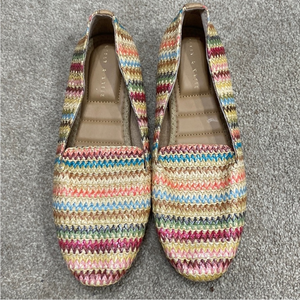Kelly & Katie Peyton Striped Loafers Size 7.5